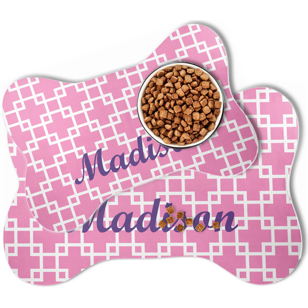 Linked Squares Bone Shaped Dog Mats - MAIN