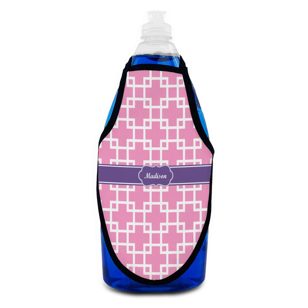 Linked Squares Bottle Apron - Soap - FRONT
