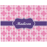 Linked Squares Woven Fabric Placemat - Twill w/ Name or Text