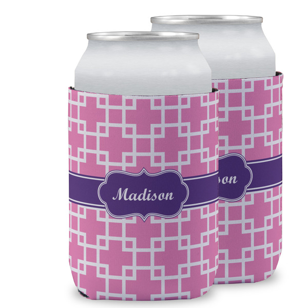 Custom Linked Squares Can Cooler (12 oz) w/ Name or Text