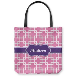 Linked Squares Canvas Tote Bag - Large - 18"x18" (Personalized)