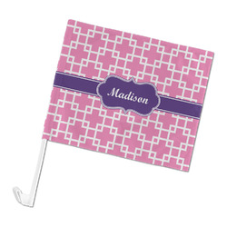Linked Squares Car Flag - Large (Personalized)