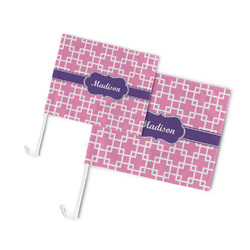 Linked Squares Car Flag (Personalized)