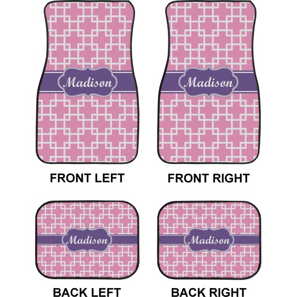 Linked Squares Car Floor Mats Set (2F + 2B)