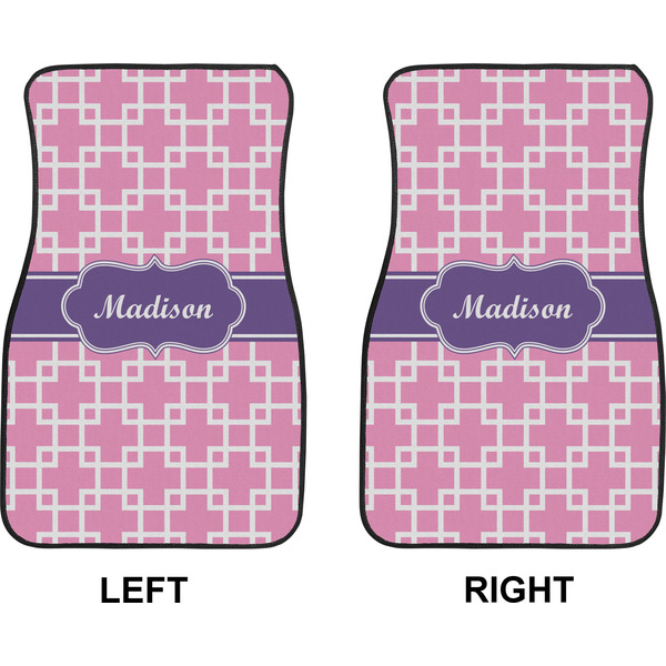 Linked Squares Car Mat Front - Approval