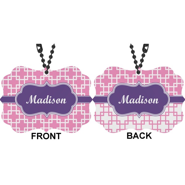 Linked Squares Car Ornament (Approval)