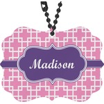 Linked Squares Rear View Mirror Decor (Personalized)