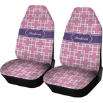 Linked Squares Car Seat Covers (Set of Two) (Personalized)