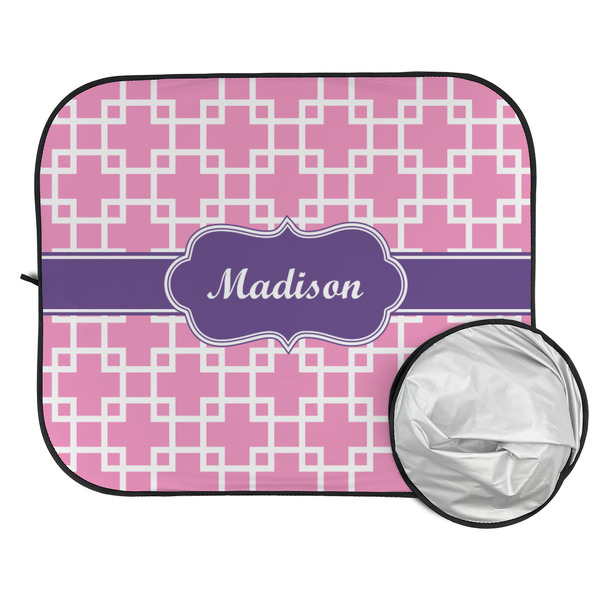 Linked Squares Car Sun Shades - FOLDED & UNFOLDED