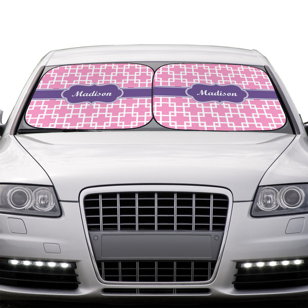 Linked Squares Car Sun Shades - IN CONTEXT