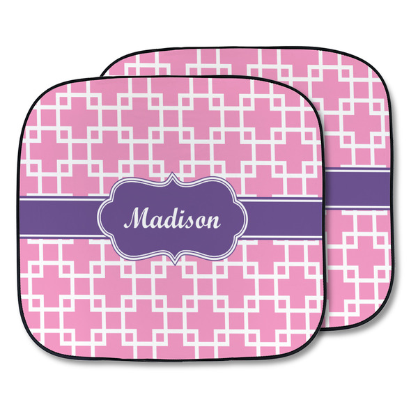 Custom Linked Squares Car Sun Shade - Two Piece (Personalized)