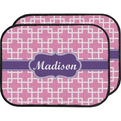 Linked Squares Car Floor Mats (Back Seat) (Personalized)