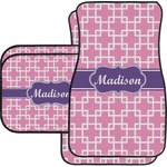 Linked Squares Car Floor Mats Set - 2 Front & 2 Back (Personalized)