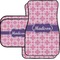 Linked Squares Car Floor Mats Set - 2 Front & 2 Back (Personalized)