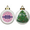 Linked Squares Ceramic Christmas Ornament - X-Mas Tree (APPROVAL)