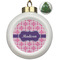 Linked Squares Ceramic Ball Ornament - Christmas Tree (Personalized)