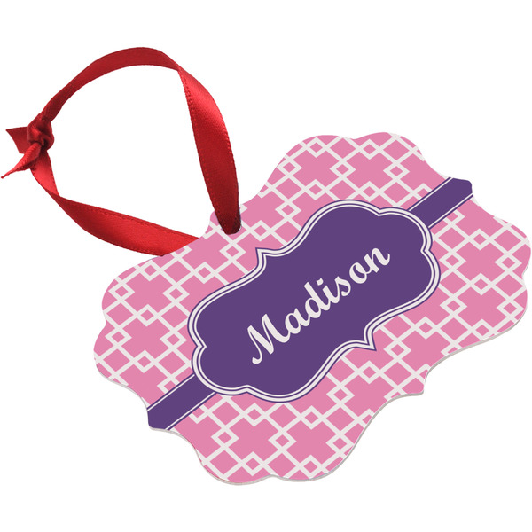 Linked Squares Christmas Ornament