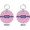 Linked Squares Circle Keychain (Front + Back)