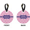 Linked Squares Circle Luggage Tag (Front + Back)