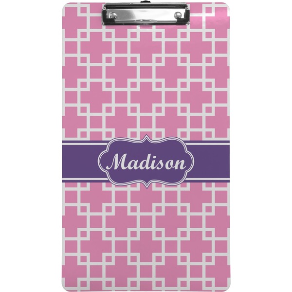 Custom Linked Squares Clipboard (Legal Size) (Personalized)