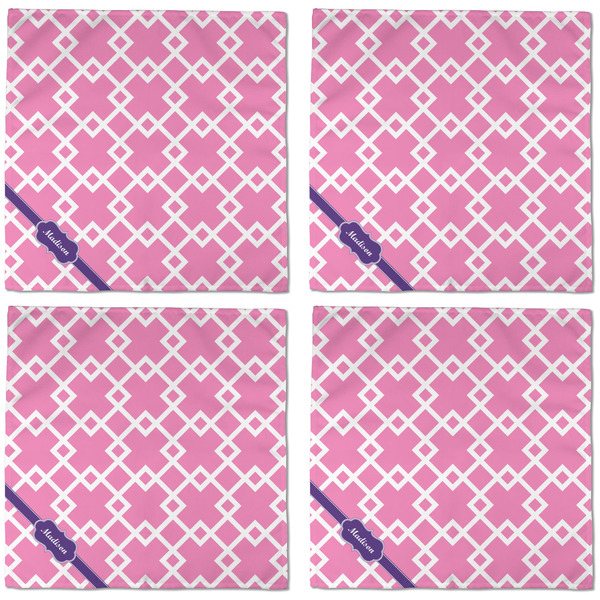 Linked Squares Cloth Napkins - Personalized Dinner (APPROVAL) Set of 4