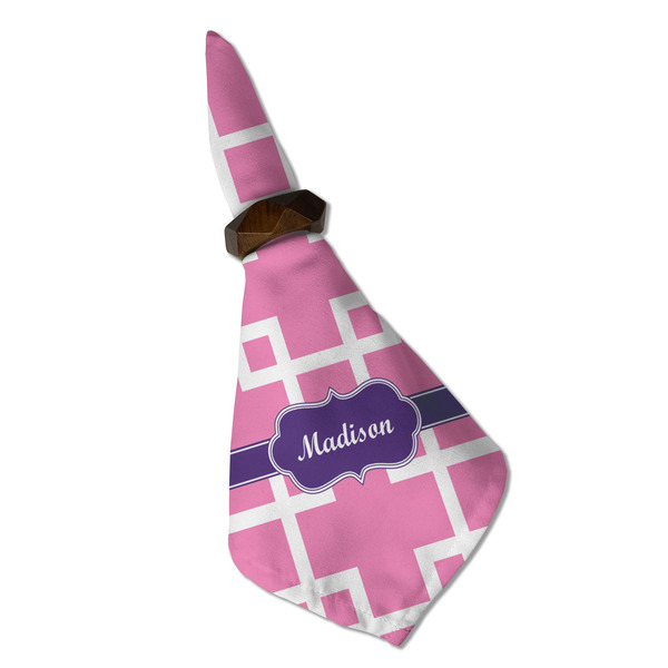 Linked Squares Cloth Napkins - Personalized Dinner (Folded in Ring) (MAIN)