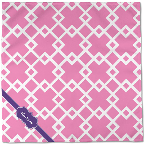 Linked Squares Cloth Napkins - Personalized Dinner (Full Open)