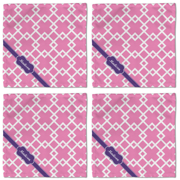 Linked Squares Cloth Napkins - Personalized Lunch (APPROVAL) Set of 4
