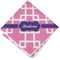 Linked Squares Cloth Napkins - Personalized Lunch (Folded Four Corners)