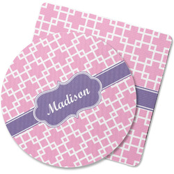Linked Squares Rubber Backed Coaster (Personalized)