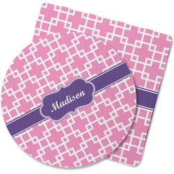 Linked Squares Rubber Backed Coaster (Personalized)