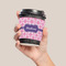 Linked Squares Coffee Cup Sleeve - LIFESTYLE