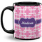 Linked Squares 11 Oz Coffee Mug - Black (Personalized)