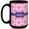 Linked Squares Coffee Mug - 15 oz - Black Full