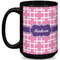 Linked Squares 15 Oz Coffee Mug - Black (Personalized)