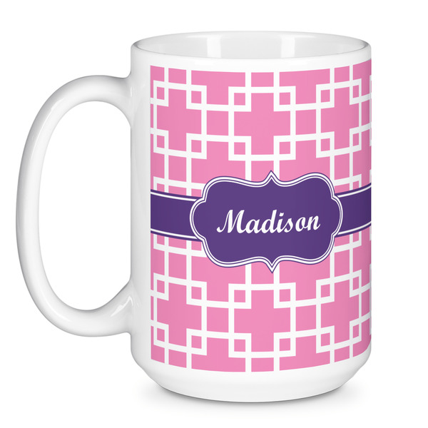 Linked Squares Coffee Mug - 15 oz - White