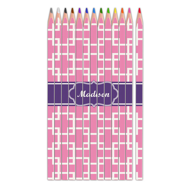 Custom Linked Squares Colored Pencils (Personalized)