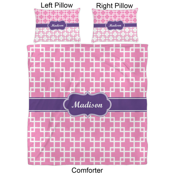 Linked Squares Comforter Set - Queen - Approval