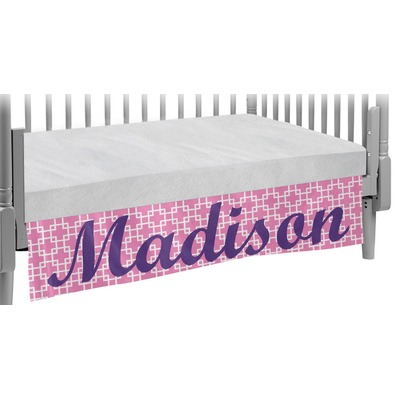 Linked Squares Crib Skirt (Personalized)