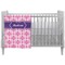 Linked Squares Crib Comforter / Quilt (Personalized)