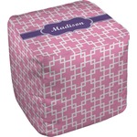 Linked Squares Cube Pouf Ottoman - 13" (Personalized)