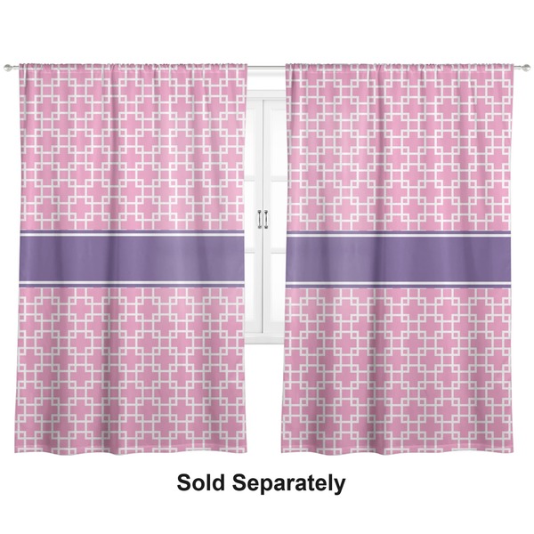 Linked Squares Curtain 112x80 - Lined