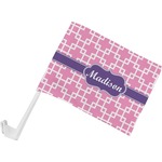 Linked Squares Car Flag - Small w/ Name or Text