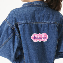 Linked Squares Twill Iron On Patch - Custom Shape - X-Large (Personalized)