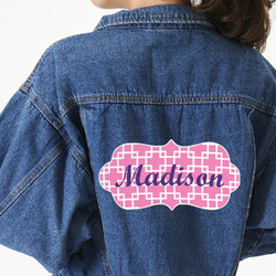 Linked Squares Twill Iron On Patch - Custom Shape - 3XL (Personalized)