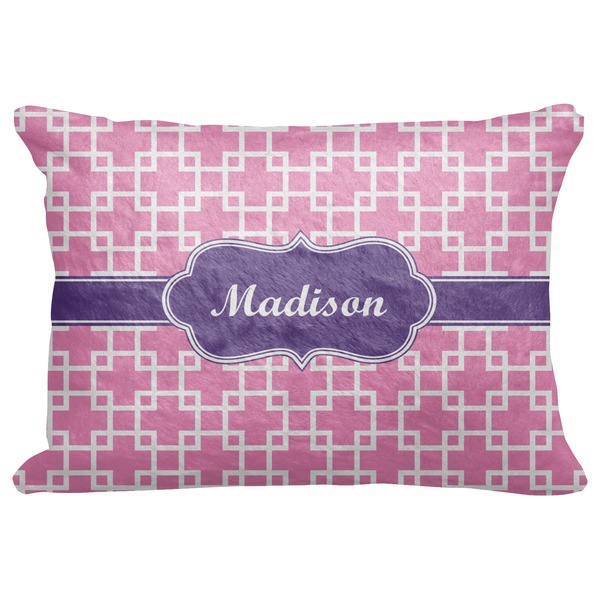 Custom Linked Squares Decorative Baby Pillowcase - 16"x12" (Personalized)