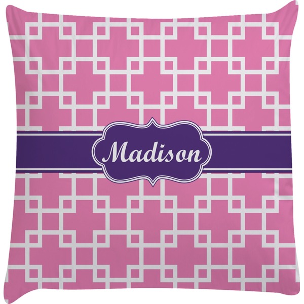 Custom Linked Squares Decorative Pillow Case (Personalized)
