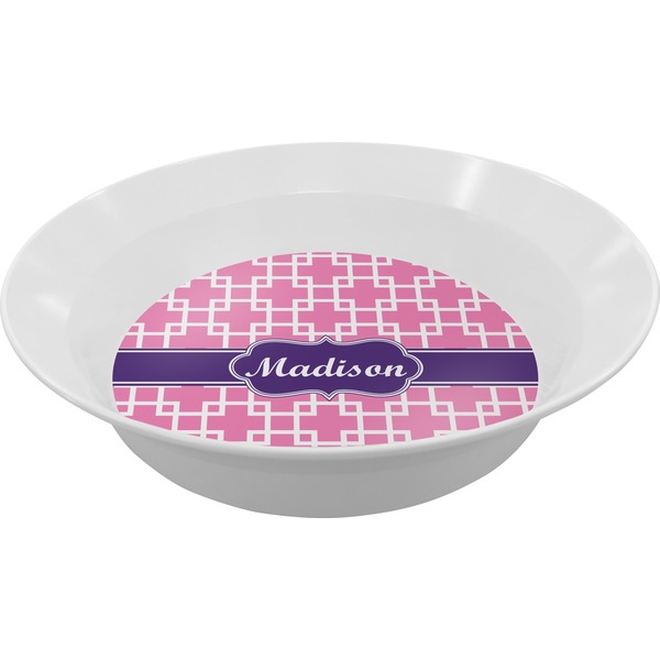 Custom Linked Squares Melamine Bowl (Personalized)