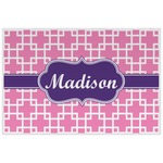 Linked Squares Laminated Placemat w/ Name or Text