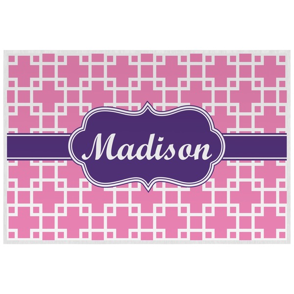 Custom Linked Squares Laminated Placemat w/ Name or Text